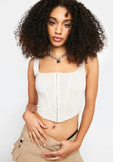 Latte In My Pocket Corset Top