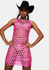 Show Me Love Fishnet Mini Dress