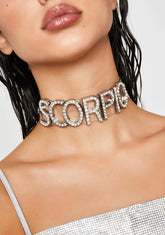 Slayin' Scorpio Rhinestone Choker