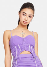 Violet In The Spotlight Bustier Crop Top