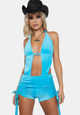 Look My Way Velour Romper