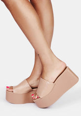 Nude Strutting Through Life Platform Sandals