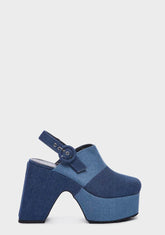 Stitched Up Platform Heels