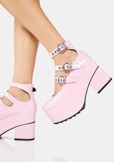 Pink Run The World Chunky Platform Dolly Shoes