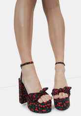 Wicked Cherry Love Languages Platform Sandals
