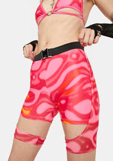 Pink Lava Feral Tiger Shorts