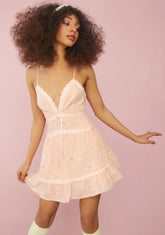 Damsel In Distress Eyelet Mini Dress