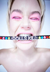 Rainbow Dolls Kill Spiked Choker