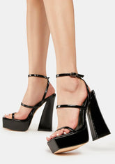Black Howler Platform Heels