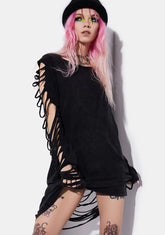 Face The Backlash Shredded Sweatshirt