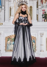 Dark As Night Tulle Maxi Dress