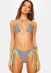 On Your Mind Checkered Bikini Set