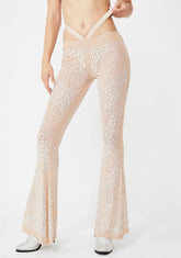 Nude Stardust Showdown Strappy Flares