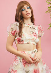 Darling Rose Puff Sleeve Top