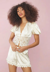 Milky Twilight Satin Lounge Set