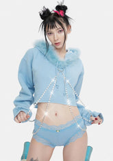 Sky Blinged N' Babied Rhinestone Hoodie