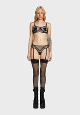 Keep Me Caged Net Balcony Lingerie Set