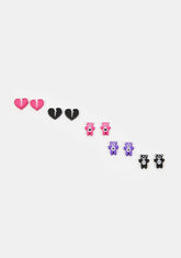 Love Might Hurt Stud Earrings Set