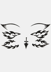Black Flame Eyeliner Stickers