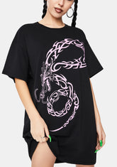 Dragon Tattoo T-Shirt Dress