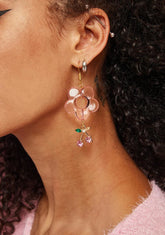 Baby New Life Blooming Flower Drop Earrings