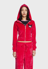 Kuromi Velour Hot Fix Hoodie