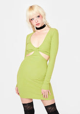 Avocado Cut Out Mini Dress