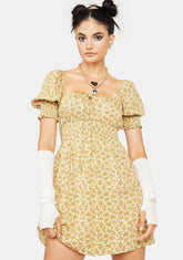 Washed Ditsy Poleze Mini Dress