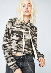 Win The Battle Cropped Hoodie