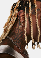 Distortion Spike Charm Barbed Wire Ear Cuffs