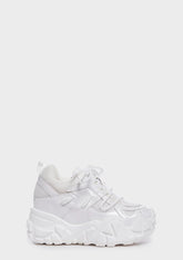 Persimmon-1 Wedge Sneakers - White