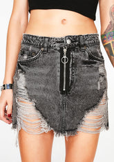 Noir Hung Up Denim Skirt