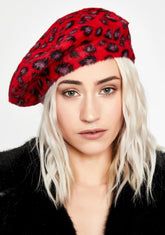 Hot Feral Fashionista Leopard Beret