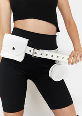 White Hoop Belt Bag