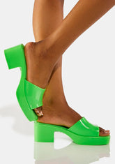Green Shape Heels