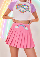 Under The Rainbow Pleated Skirt