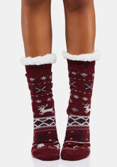 Reindeer Love Crew Socks