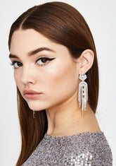 Luxe Lotus Rhinestone Earrings