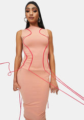 Between The Lines Bodycon Midi Dress