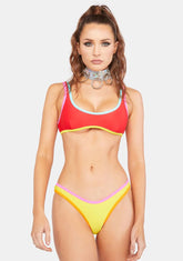The Yellow Contrast 90s Duo Bikini Bottoms