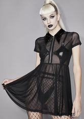 Darker Harmonies Mesh Dress