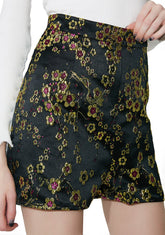 Fall Bloom Embroidered Shorts