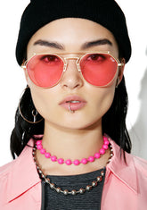 Rose Stephanie Matte Sunglasses