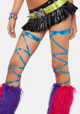 Aqua Gettin' Groovy Metallic Leg Wraps