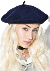 Navy Mademoiselle Beret
