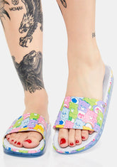 Blue Care Bears Beach Slide Sandals
