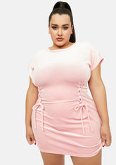 Plus Baby Gonna Act Out Velour Mini Dress