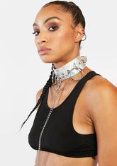 Grip On Reality Metallic Leash Choker