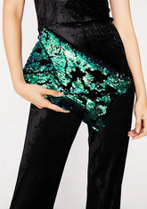 K8 Moss Sequin Clutch