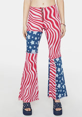 National Anthem Patchwork Flares